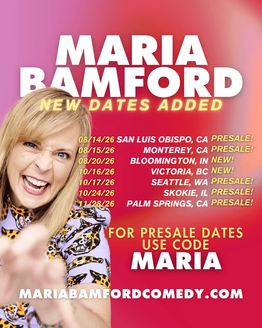 Maria Bamford 2026 & 2027 tour poster